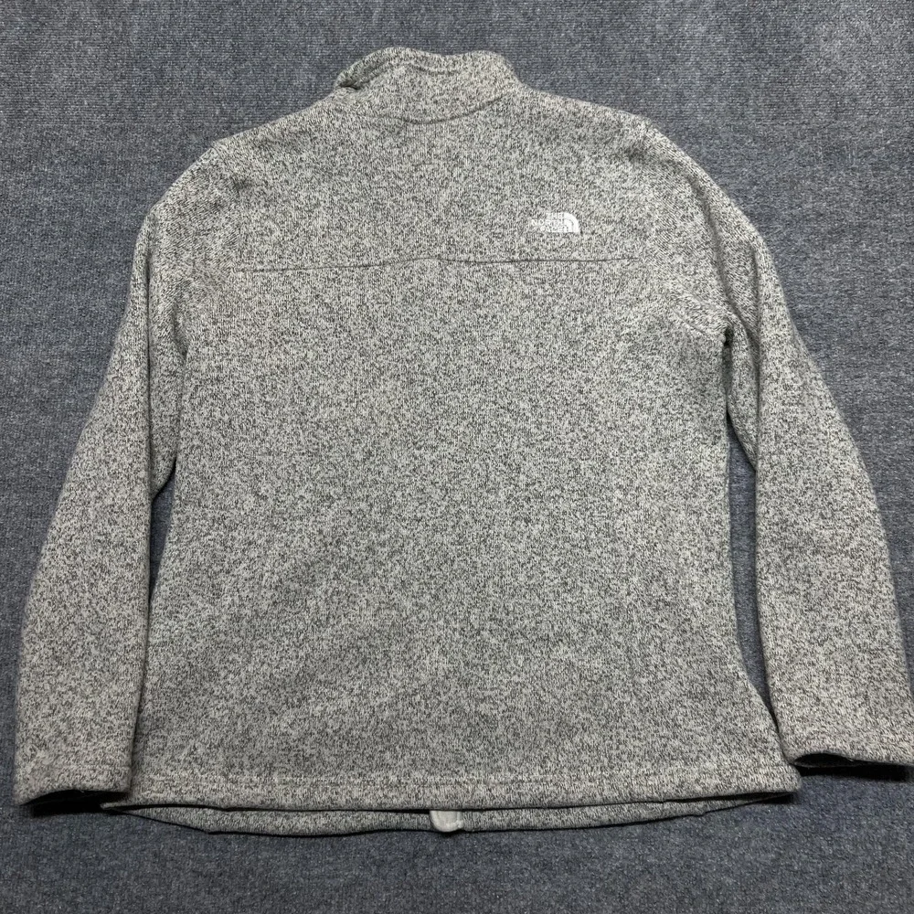 The North Face Jacket Womens XL Gray Fleece Full Zip Collared Pockets Warm